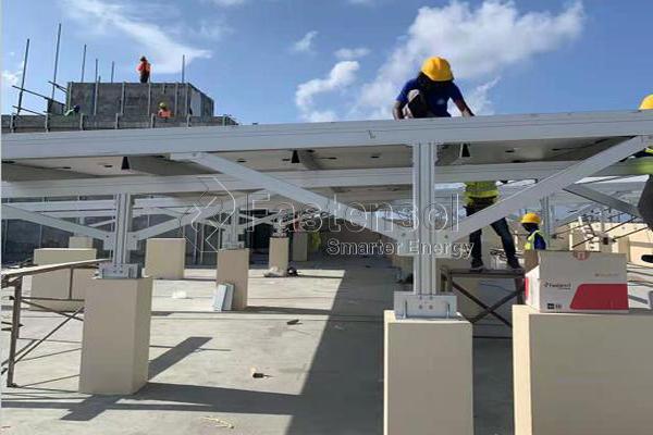 Solar Concrete base Carport system Solution