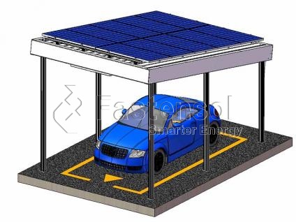 l-tipo sistema de montagem de garagem solar de alumínio à prova d 'água