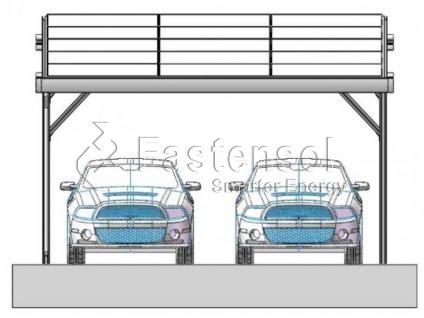 estrutura de montagem de garagem impermeável solar de alumínio